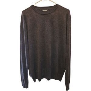 DUCHAMP London Crewneck Pullover Sweater in Gray knit XL
